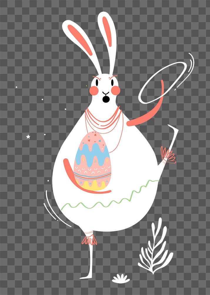 Easter rabbit png sticker, transparent background