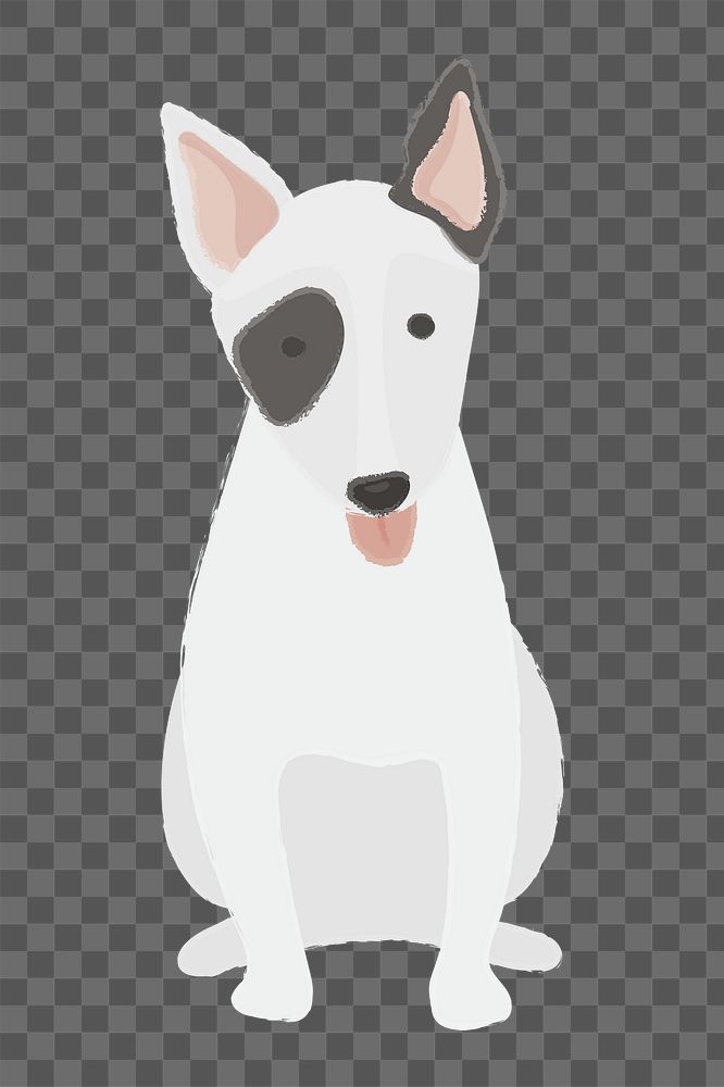 Png Bull Terrier dog  sticker, transparent background