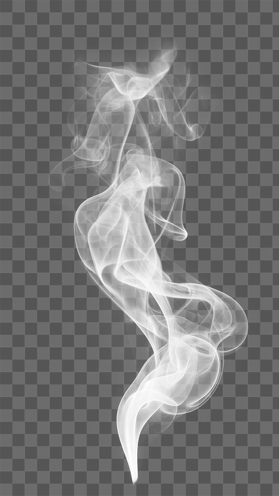 PNG Soft smoke raising black white black background