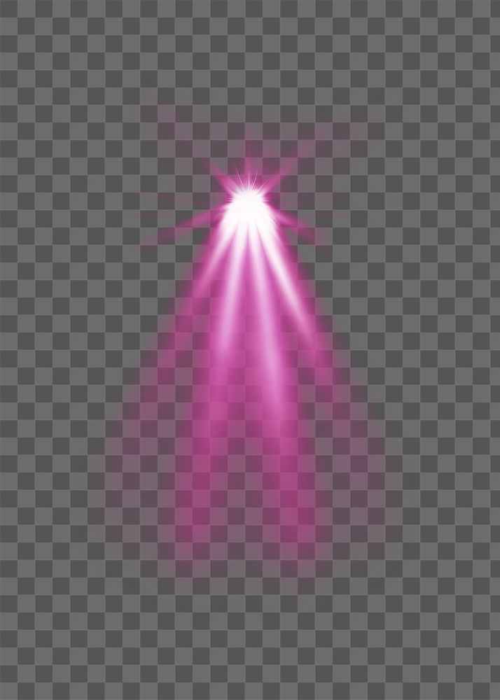 Ray lens flare png pink light effect sticker, transparent background