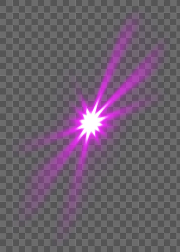 Sunburst png pink light effect sticker, transparent background