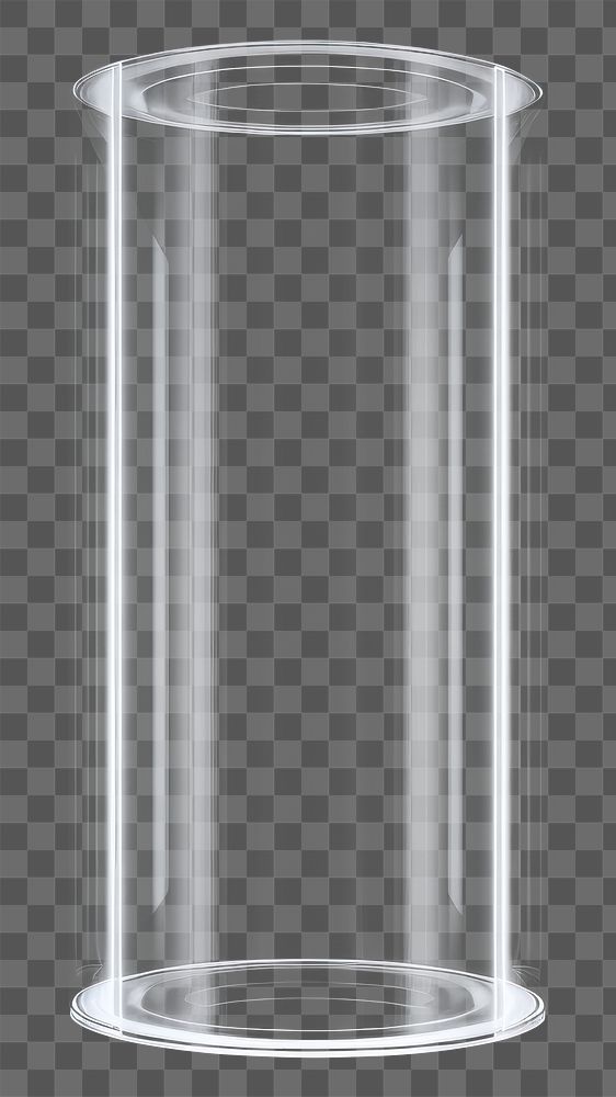 PNG Cylindrical shape cylinder light glass. AI generated Image by rawpixel.