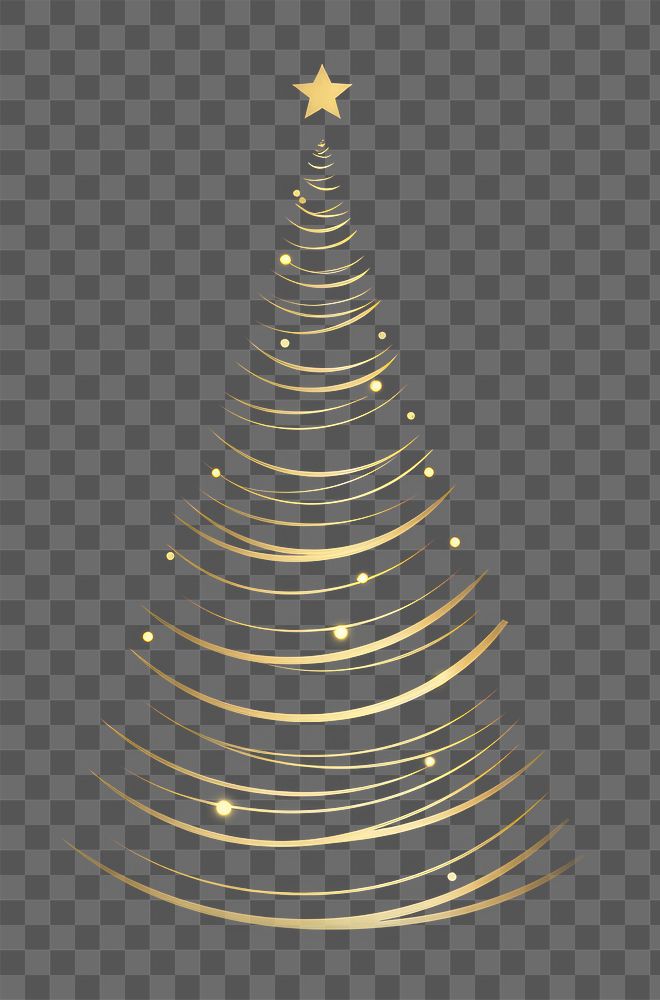 PNG  Christmas night line tree. AI generated Image by rawpixel.