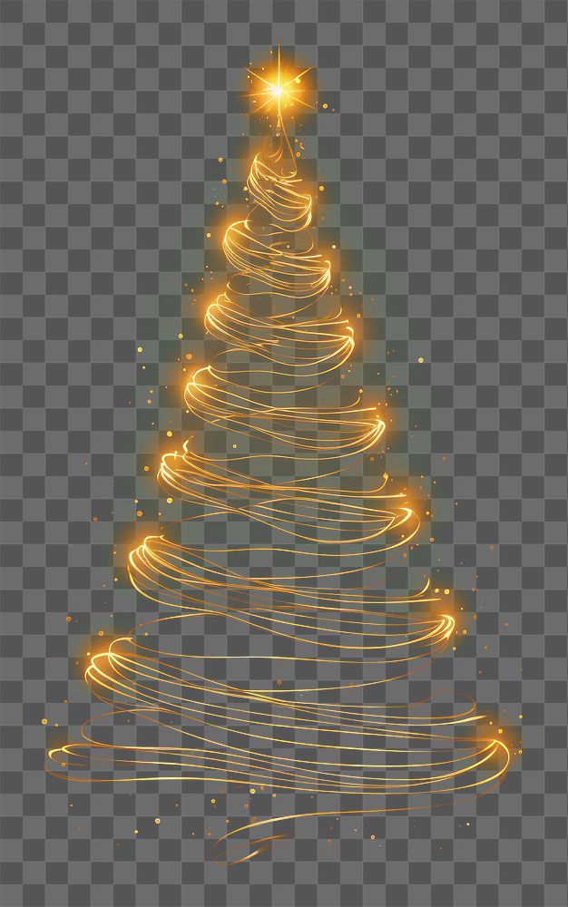 PNG  Christmas lighting night tree. AI generated Image by rawpixel.