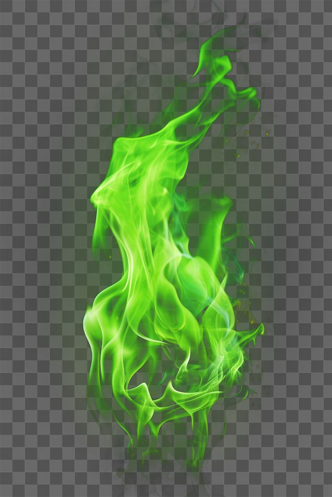 PNG Green flame smoke fire backgrounds