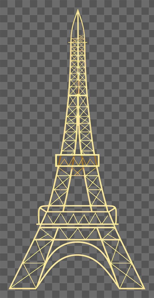 PNG Eiffel tower architecture line logo. AI generated Image by rawpixel.