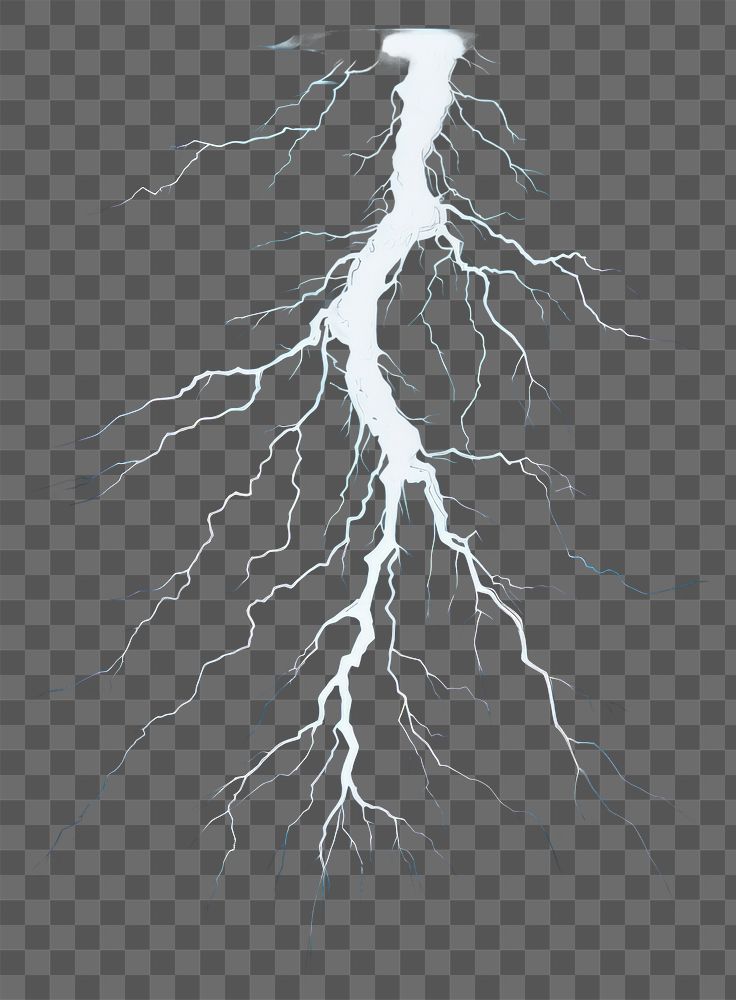 PNG Thunder thunderstorm lightning nature. AI generated Image by rawpixel.