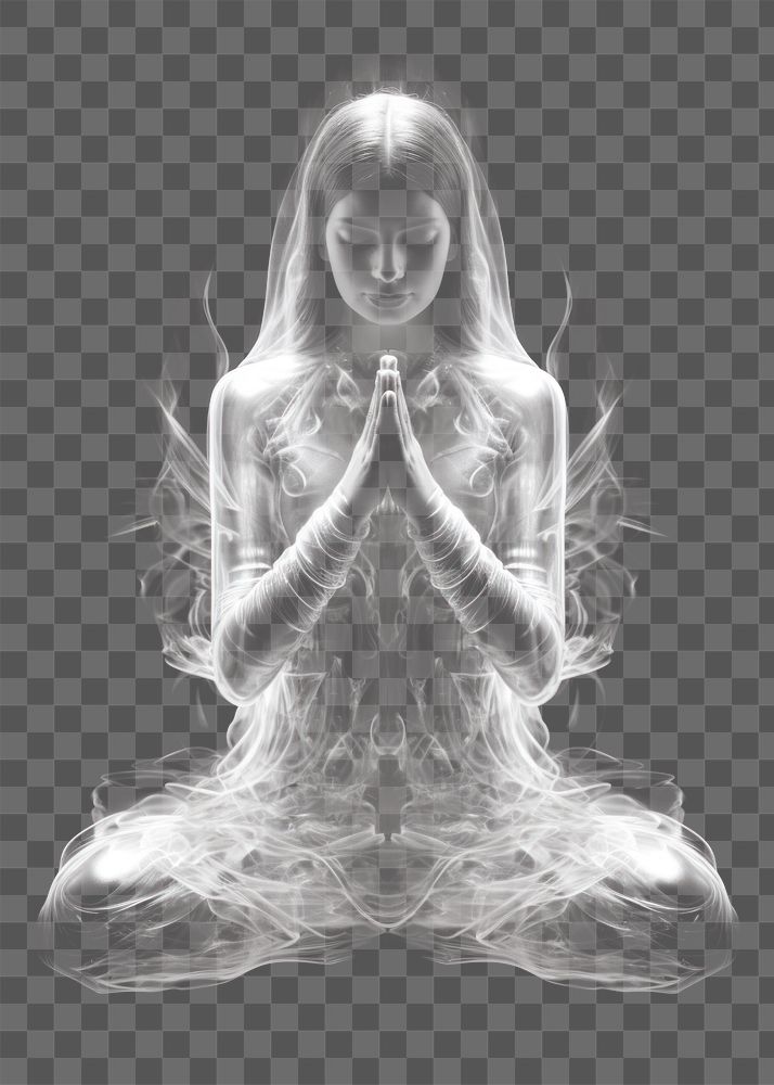 PNG Person doing praying hands x-ray adult smoke. AI generated Image by rawpixel.