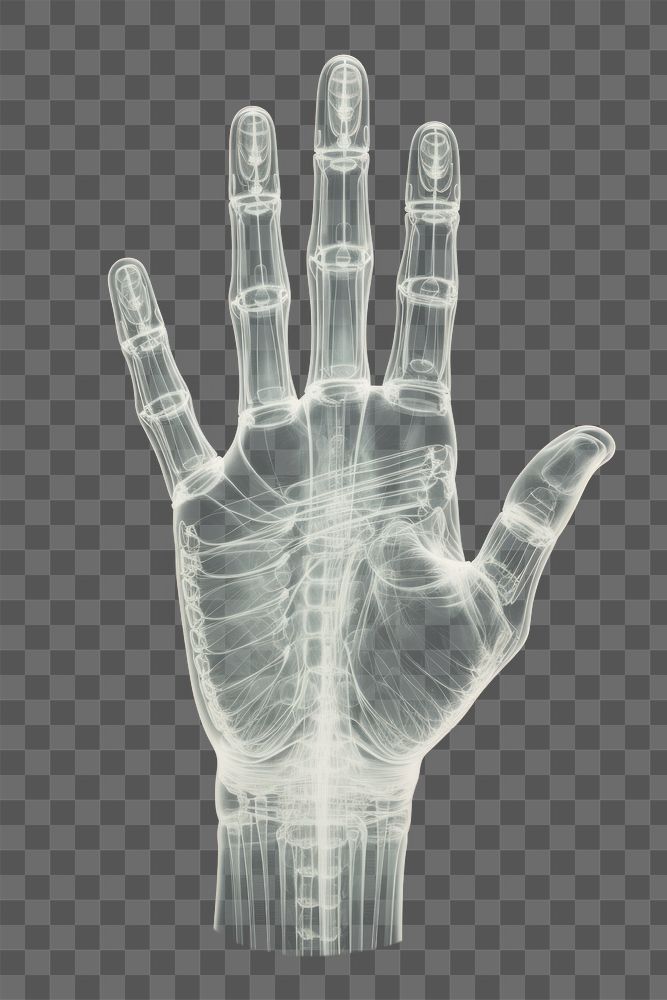 PNG Human hand x-ray radiography fracture. AI generated Image by rawpixel.
