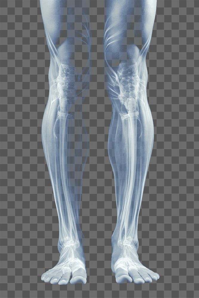 PNG Leg muscle x-ray adult bodybuilding. AI generated Image by rawpixel.