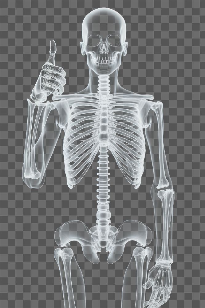 PNG Person doing thumbs up x-ray radiography monochrome. AI generated Image by rawpixel.