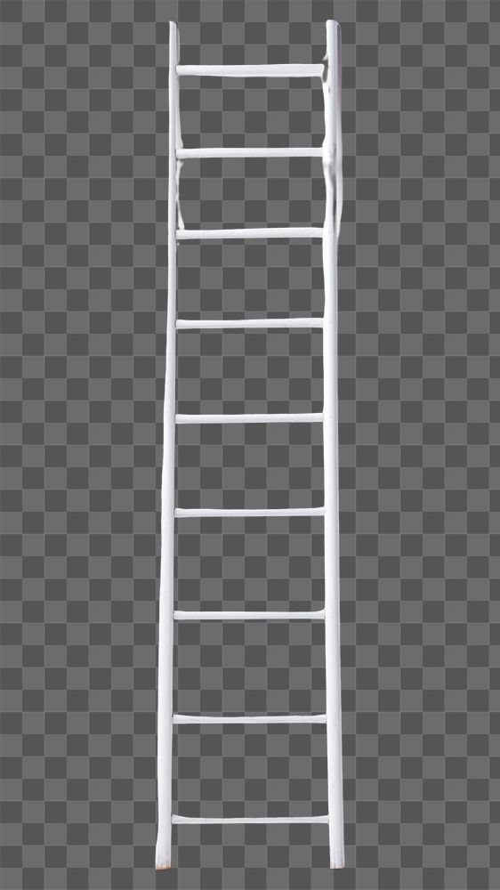 PNG Ladder shelf white white background. AI generated Image by rawpixel.