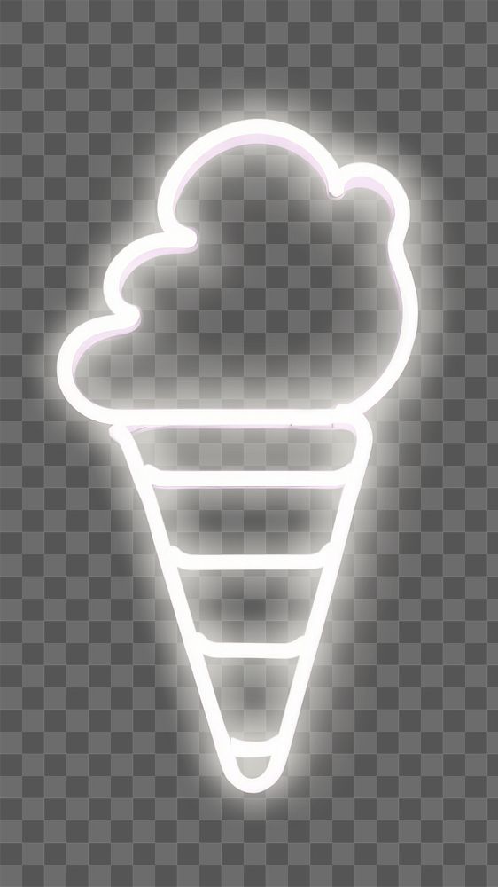 PNG Pastel neon ice cream light illuminated dessert. AI generated Image by rawpixel.