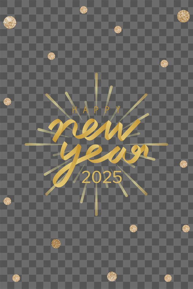 2025 png, gold new year Free PNG rawpixel