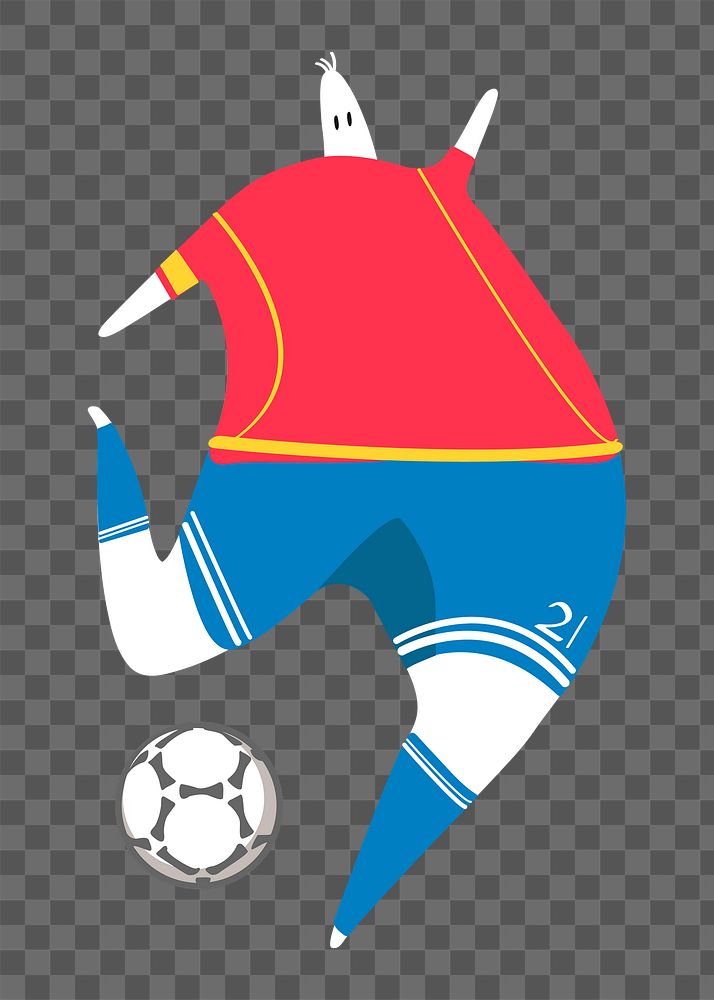 Soccer player png sticker, male athlete, sport illustration on transparent background