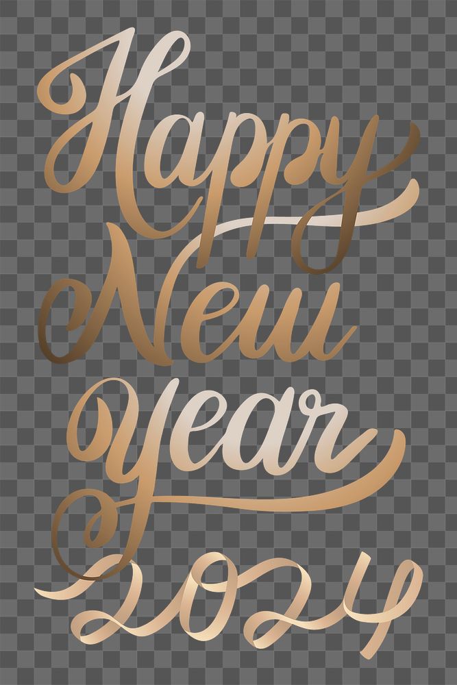 Happy new year 2024 png Free PNG Sticker rawpixel
