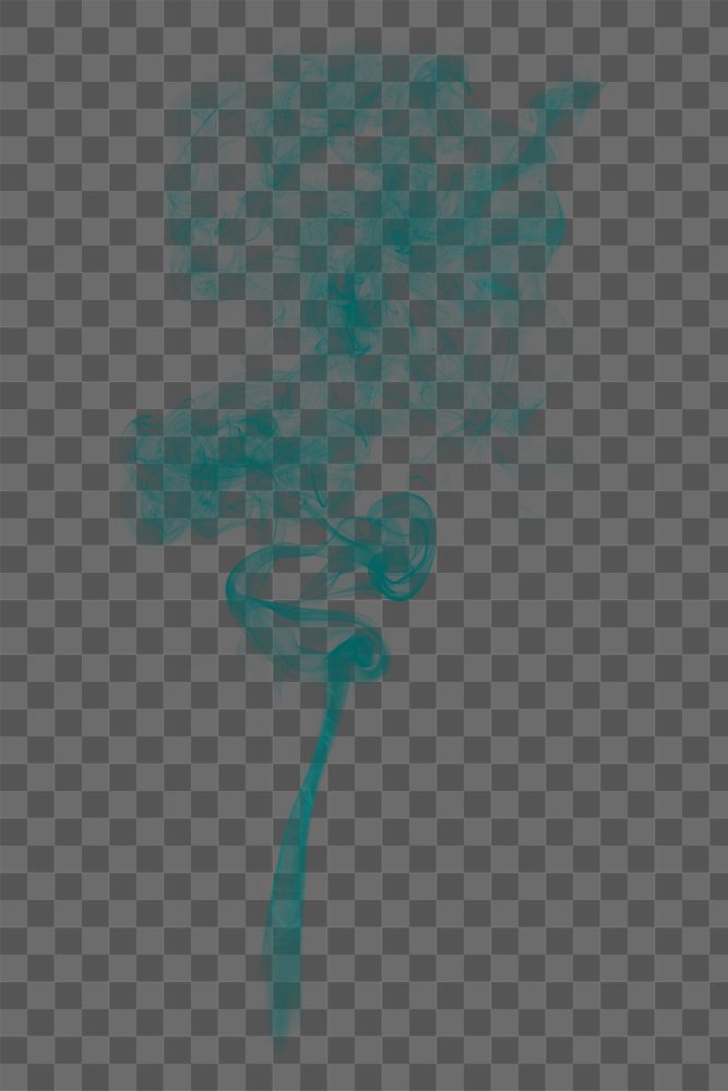 Green smoke png textured element, abstract design