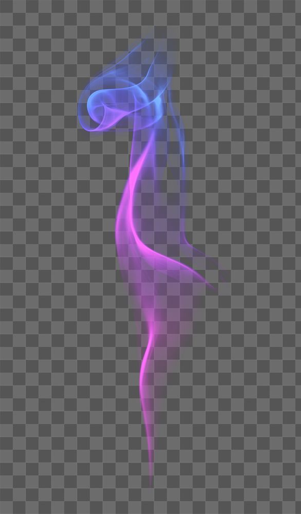 Neon png smoke textured element, in purple