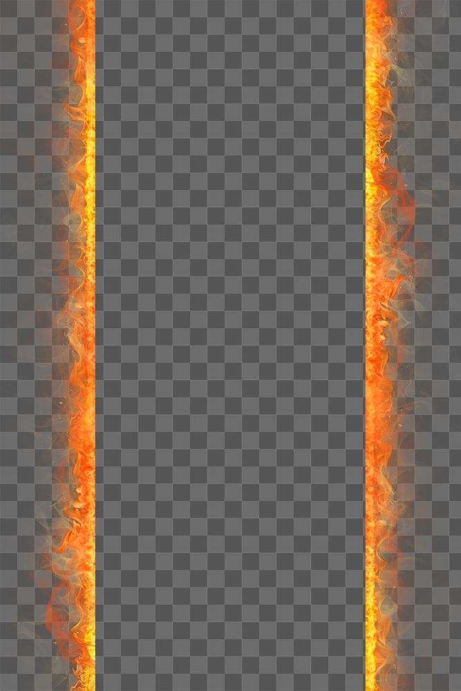 Flame png frame, blue realistic fire transparent image