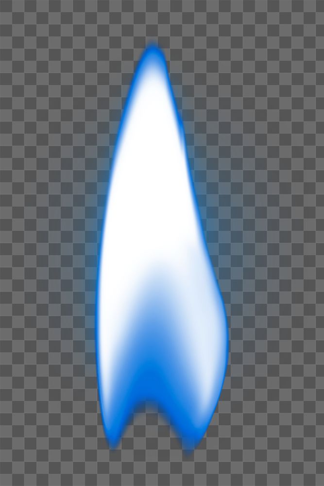 Lighter flame png sticker, realistic burning blue fire image