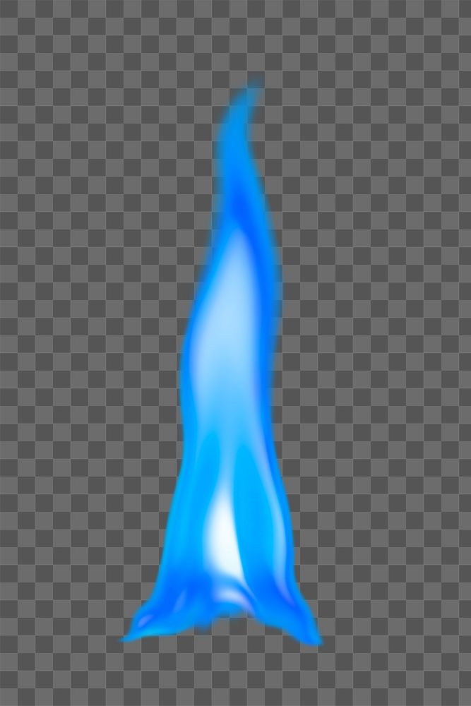 Blue flame png sticker, transparent torch fire image