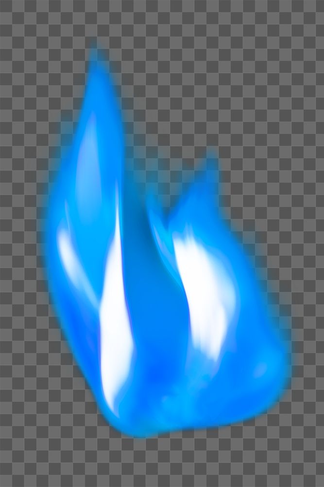 Blue flame png sticker, transparent torch fire image