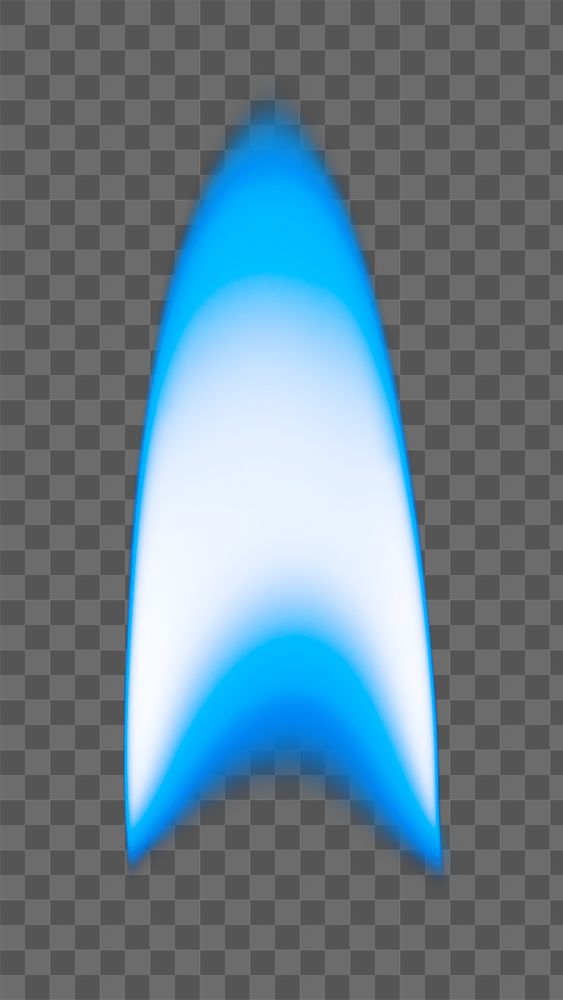 Lighter flame png sticker, realistic burning blue fire image