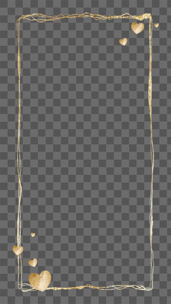 Gold frame clean png background