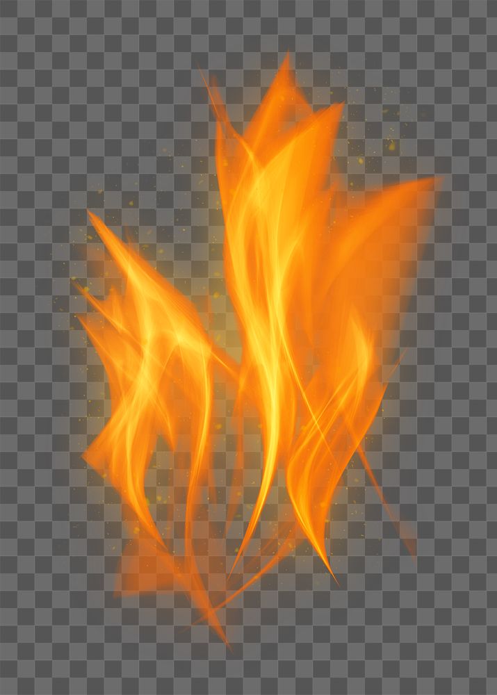 Png retro orange fire flame graphic
