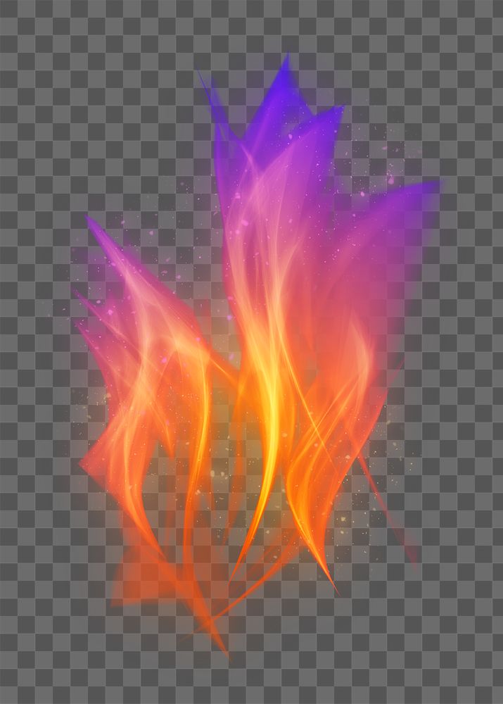 Png retro gradient fire flame graphic element