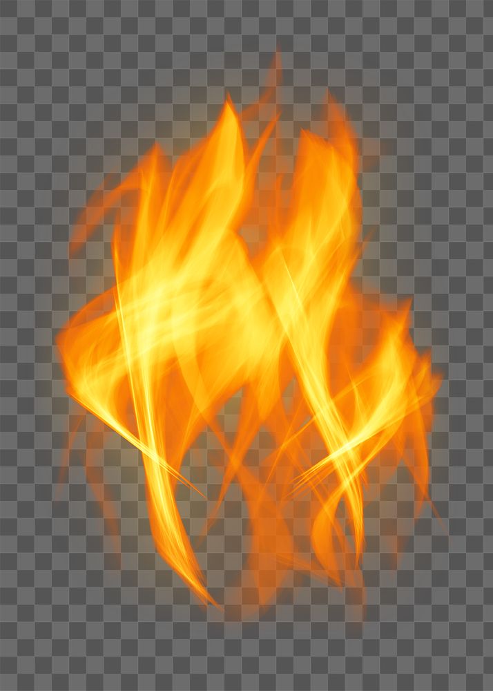 Png retro orange fire flame graphic element