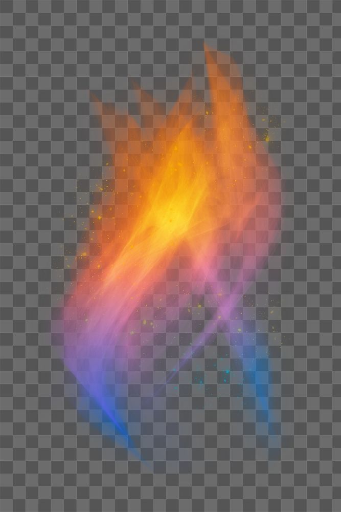 Dramatic png gradient fire flame graphic