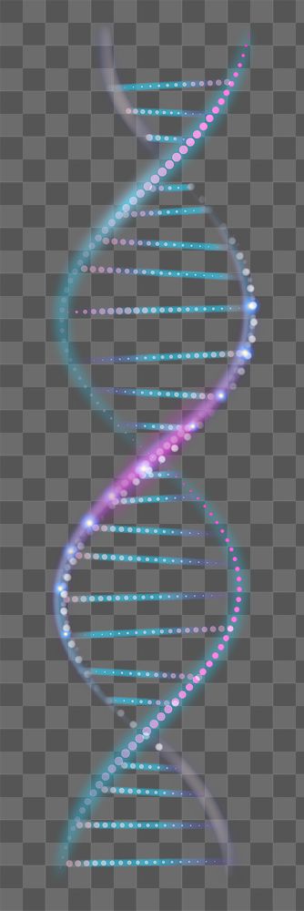 DNA genetic biotechnology science png purple neon graphic