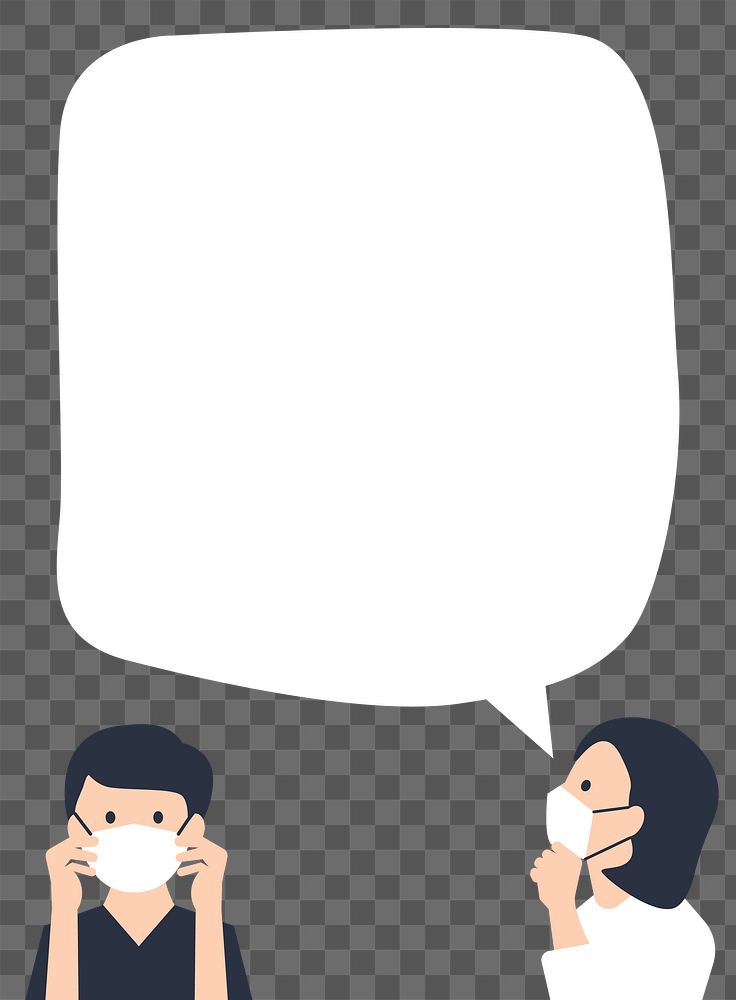 Wear a mask png frame speech bubble