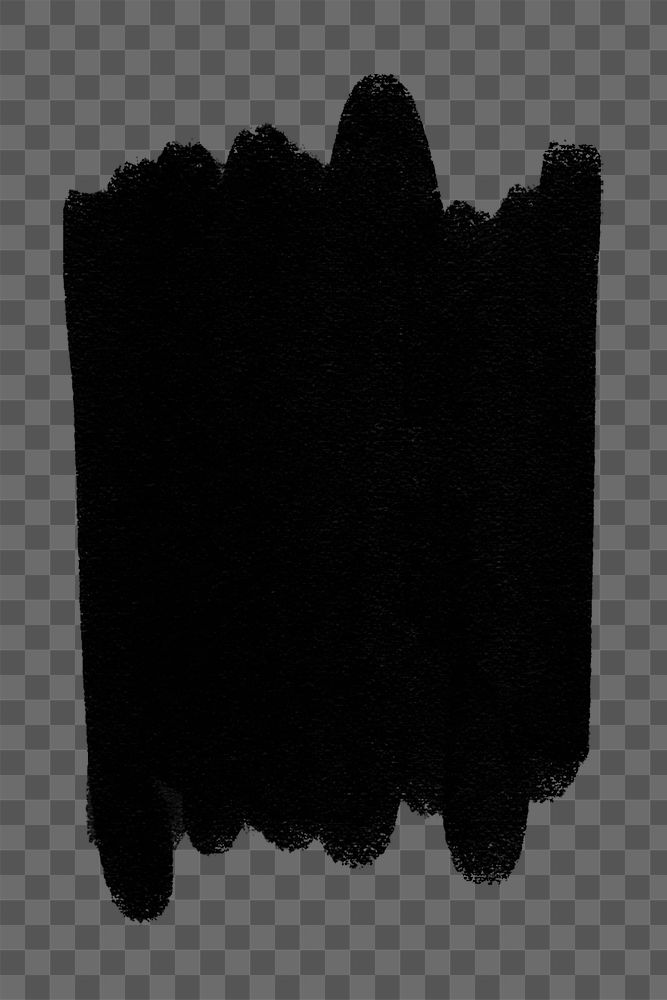 Png ink brush stroke element in black