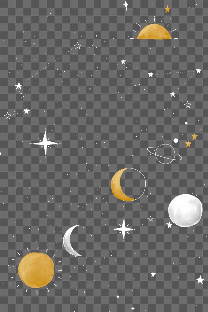 Galaxy PNG background, cute transparent pattern
