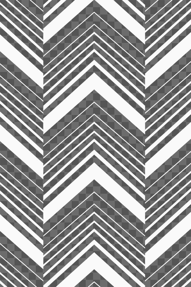 Abstract png transparent background, white zigzag pattern, simple design