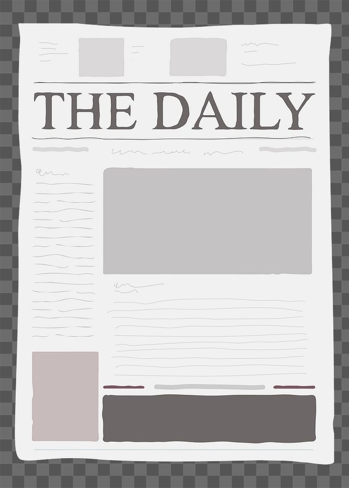 Newspaper png sticker, journalism & media business illustration