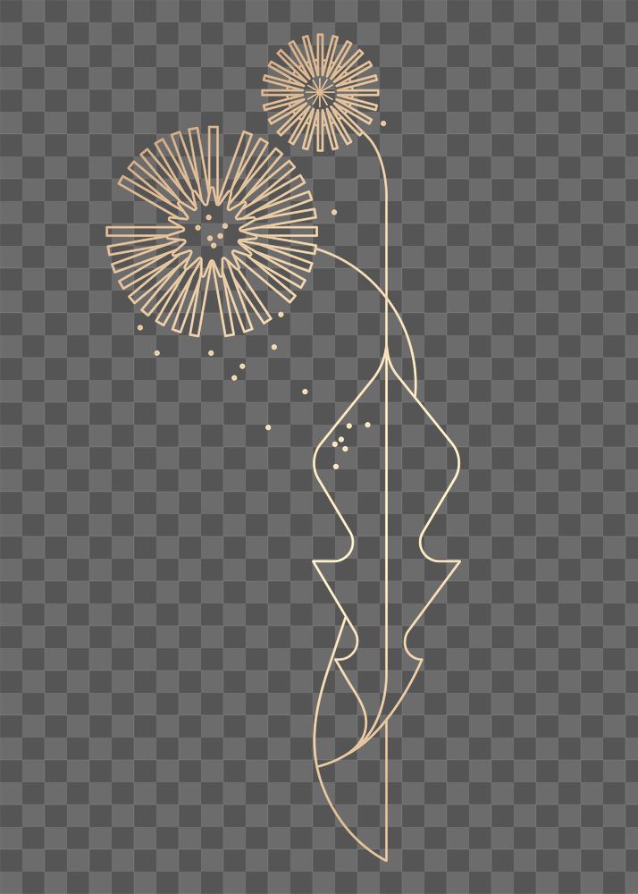 Geometric floral png sticker design, nature illustration