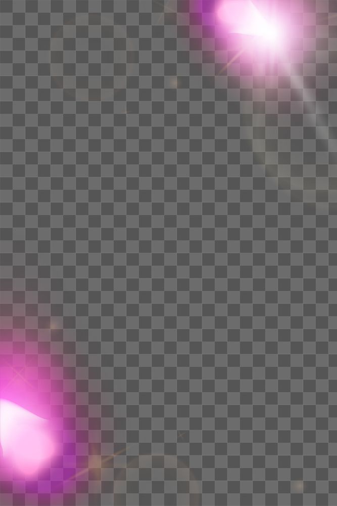 Pink flare png border, light effect, transparent background.