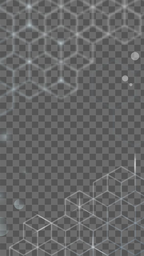 Png digital background with white cube patterns