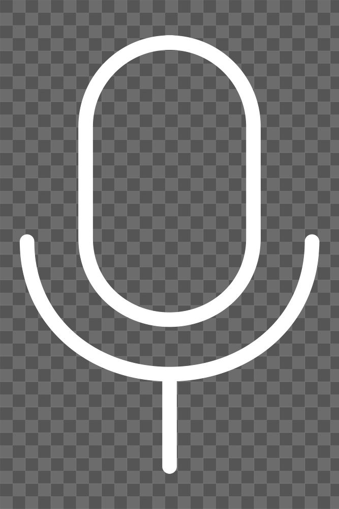 Png white microphone UI icon