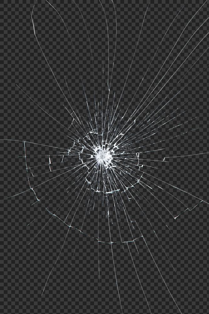PNG cracked glass texture background transparent