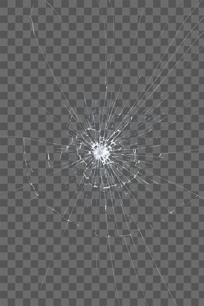 PNG cracked glass texture background transparent