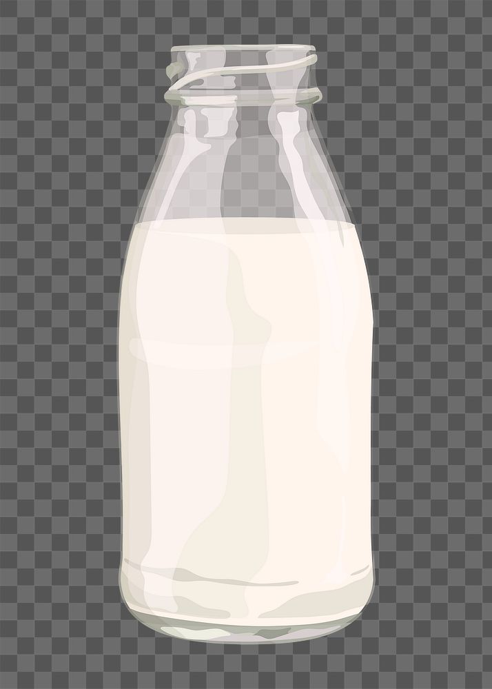 Milk png sticker, drink illustration on transparent background