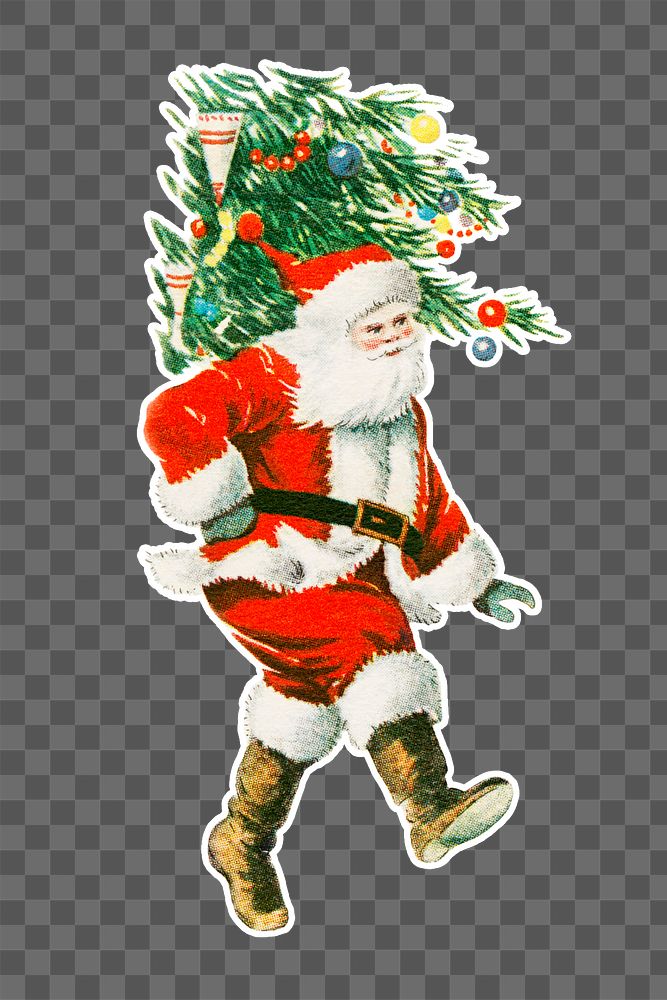 Dancing Santa Claus sticker transparent png