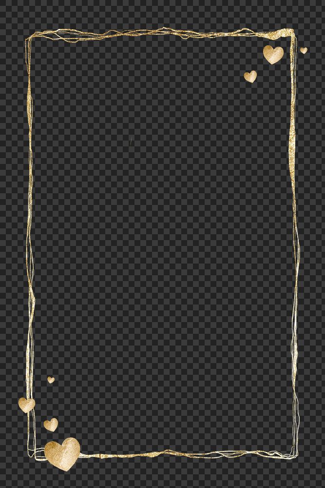Png gold frame abstract background