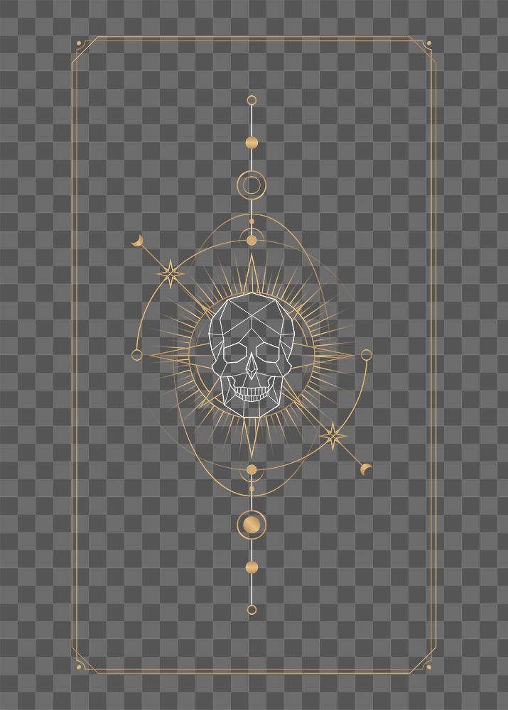 Tarot card png sticker on transparent background