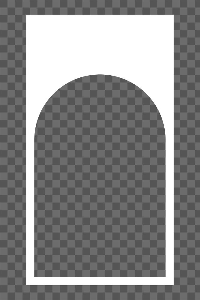 Arch shape png frame, transparent background
