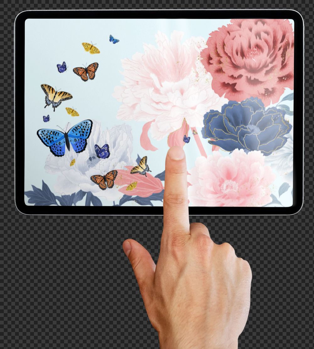 Tablet screen mockup, digital device 